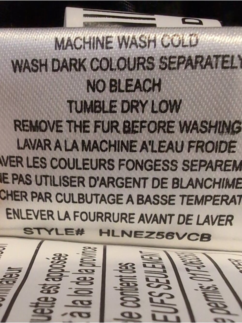 Costa Blanca Black Cropped Puffer Vest Faux Fur Hood Ribbed Knit Size Medium - Picture 13 of 14
